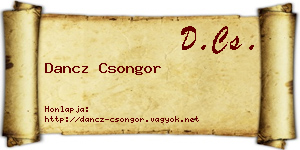 Dancz Csongor névjegykártya