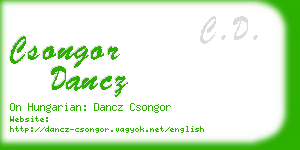 csongor dancz business card